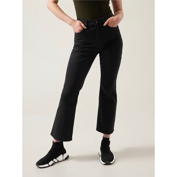 NWT Athleta Flex Kick Flare Jean - Black - Size 10 Tall (10T) - Picture 1 of 11